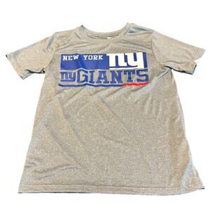 New York Giants Youth L 12/14 NFL Team Apparel Gray Graphic Tee NWT